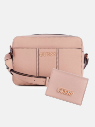 Стильный женский набор ZADORA Guess сумка кроссбоди и кошелек 1159845105 Розовый