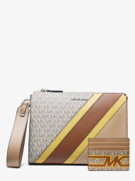 Стильный набор Michael Kors сумка-клатч и картхолдер 1159845123 Бежевый