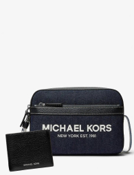 Мужской набор COOPER Michael Kors сумка через плечо и кошелек 1159845161 Черный/Синий