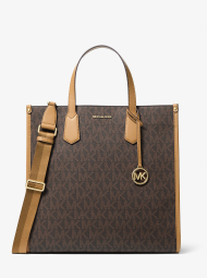 Женский комплект Michael Kors сумка тоут и кожаный кошелек 1159845165 Коричневый