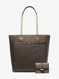 Женский комплект Blaire Michael Kors сумка тоут и кошелек 1159845167 Коричневый