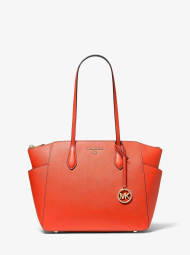 Женский кожаный набор Michael Kors сумка тоут и кошелек 1159845654 Оранжевый