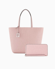 Женский набор Armani Exchange сумка и кошелек 1159845926 Розовый