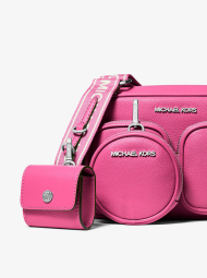 Кожаная сумка кроссбоди с кошельком и кейсом для наушников Jet Set Michael Kors 1159847416 Розовый