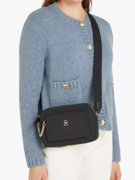 Стильная сумка-кроссбоди Tommy Hilfiger на молнии 1159849140 Черный