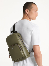 Сумка слинг кожаная Cooper Michael Kors с логотипом 1159849299 Оливковый