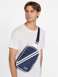 Сумка слинг Mens Striped Sling Guess с логотипом 1159849457 Синий