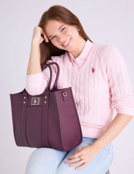 Женская сумка тоут U.S. Polo Assn с длинным ремешком 1159850013 Бордовый