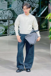 Сумка через плечо Messenger Shoulder UNIQLO на молнии 1159852095 Серый