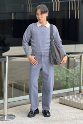 Сумка через плечо Messenger Shoulder UNIQLO на молнии 1159852095 Серый