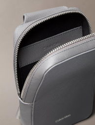 Кожаная сумка через плечо Calvin Klein 1159853010 Серый