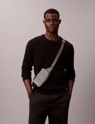 Кожаная сумка через плечо Calvin Klein 1159853010 Серый