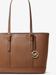 Шкіряна сумка тоут Jet Set Travel Michael Kors на блискавці 1159853933 Коричневий