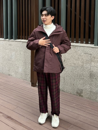 Сумка через плечо Messenger Shoulder UNIQLO на молнии 1159854345 Коричневый