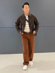 Сумка через плечо Messenger Shoulder UNIQLO на молнии 1159854345 Коричневый