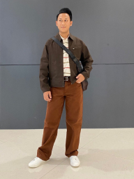 Сумка через плечо Messenger Shoulder UNIQLO на молнии 1159854345 Коричневый