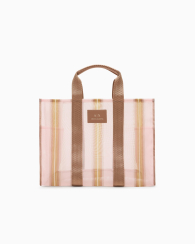 Полупрозрачная сумка шоппер Armani Exchange 1159854699 Коричневый/Розовый