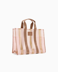 Полупрозрачная сумка шоппер Armani Exchange 1159854699 Коричневый/Розовый