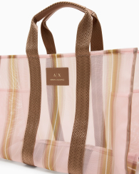 Полупрозрачная сумка шоппер Armani Exchange 1159854699 Коричневый/Розовый