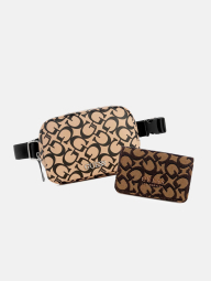 Женский набор Nearwood Guess поясная сумка и кошелек 1159858894 Коричневый