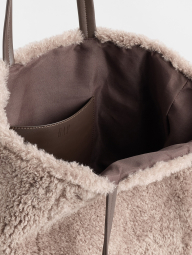 Сумка шоппер Gap из искусственного меха 1159858963 Бежевый/Коричневый