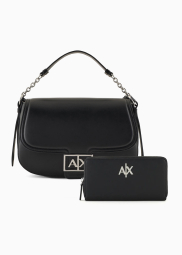 Женский набор Armani Exchange сумка и кошелек 1159858992 Черный