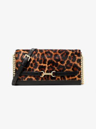 Шкіряна сумка через плече Carson Michael Kors у подарунковій коробці 1159859242 Чорний/Леопардовий