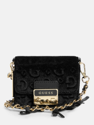 Бархатная сумка Elssie Card Case Crossbody Guess мини-кроссбоди 1159861935 Черный