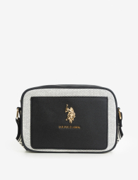Женская сумка кроссбоди U.S. Polo Assn с логотипом 1159866762 Черный/Белый