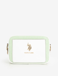 Женская сумка кроссбоди U.S. Polo Assn с логотипом 1159867327 Белый/Зеленый