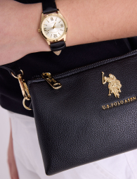Жіноча сумка кроссбоді US Polo Assn з логотипом 1159871079 Чорний