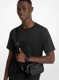 Кожаная сумка через плечо Cooper Michael Kors c монетницей 1162368870 Черный