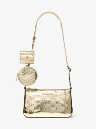 Женская сумка кроссбоди Michael Kors с кошельком и чехлом для наушников 1163119675 Золотистый