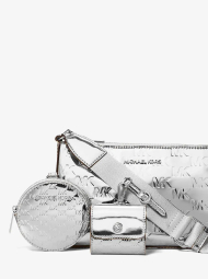 Женская сумка кроссбоди Michael Kors с кошельком и чехлом для наушников 1163120295 Серебристый