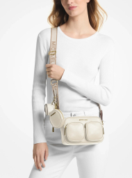 Кожаная сумка кроссбоди с кошельком и кейсом для наушников JET SET ITEM Michael Kors в фирменной коробке 1163201031 Молочный