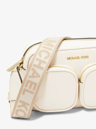 Кожаная сумка кроссбоди с кошельком и кейсом для наушников JET SET ITEM Michael Kors в фирменной коробке 1163201031 Молочный