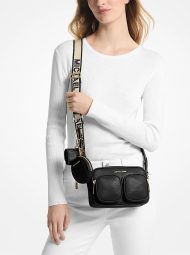 Кожаная сумка кроссбоди с кошельком и кейсом для наушников Jet Set Michael Kors 1163230409 Черный