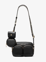 Кожаная сумка кроссбоди с кошельком и кейсом для наушников Jet Set Michael Kors 1163230409 Черный