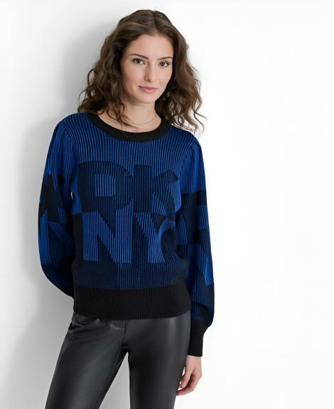 Женский свитер DKNY с логотипом 1159839175 (Синий L)