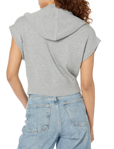 Женский свитер с капюшоном Tommy Hilfiger с коротким рукавом 1159839247 (Серый XL)