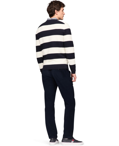 Чоловічий текстурний светр Tommy Hilfiger 1159840337 (Чорний/Молочний XXL)