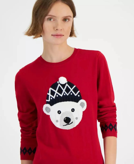 Жіночий светр Tommy Hilfiger з малюнком 1159840617 (Червоний M)