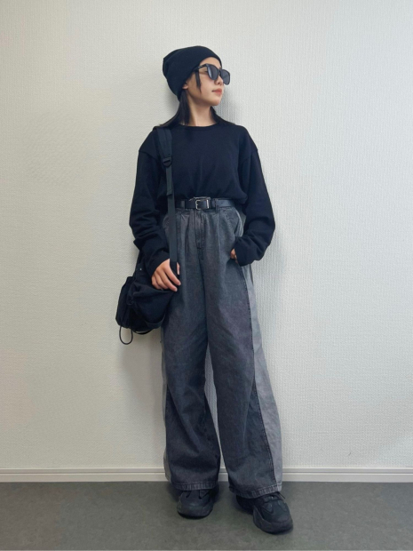 Светр легкий UNIQLO джемпер 1159841000 (Чорний 3XL)
