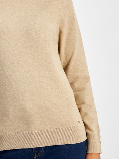 Женский свитер Tommy Hilfiger водолазка с воротником 1159841255 (Бежевый XL)