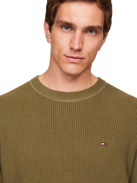 Чоловічий текстурний светр Tommy Hilfiger 1159841302 (Зелений 4XL)