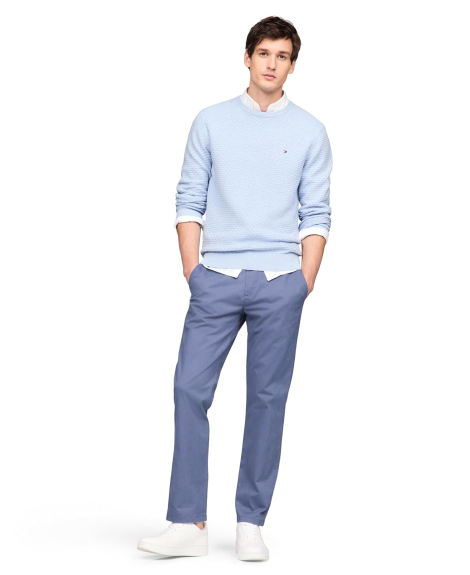 Мужской текстурный свитер Tommy Hilfiger 1159841405 (Голубой 3XL)