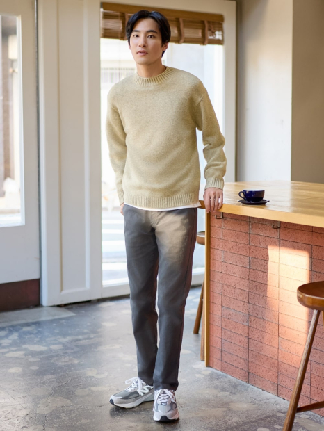 Мягкий свитер UNIQLO из пряжи Soufflé 1159843017 (Зеленый 3XL)