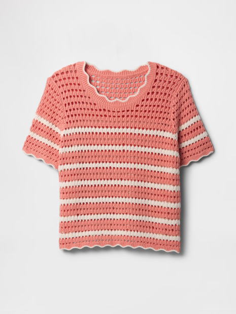 Женский свитер GAP с коротким рукавом 1159843451 (Розовый XXL)
