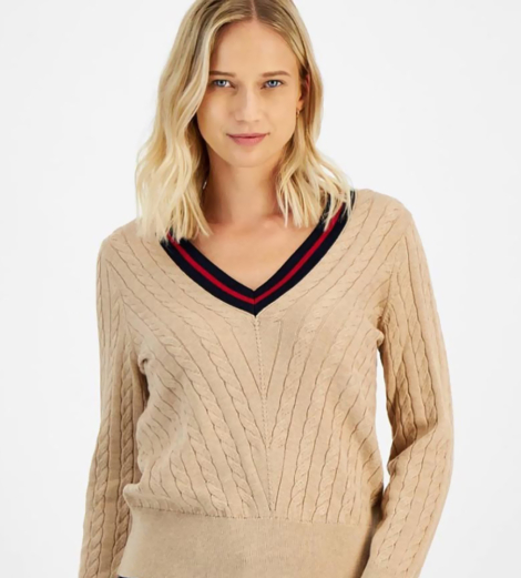 Женский свитер Tommy Hilfiger пуловер 1159843540 (Бежевый M)