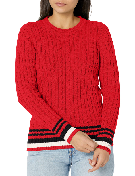 Женский вязаный свитер Tommy Hilfiger 1159846122 (Красный L)